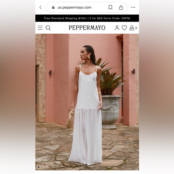 Peppermayo Dresses & Skirts - Peppermayo White Maxi Slip Dress